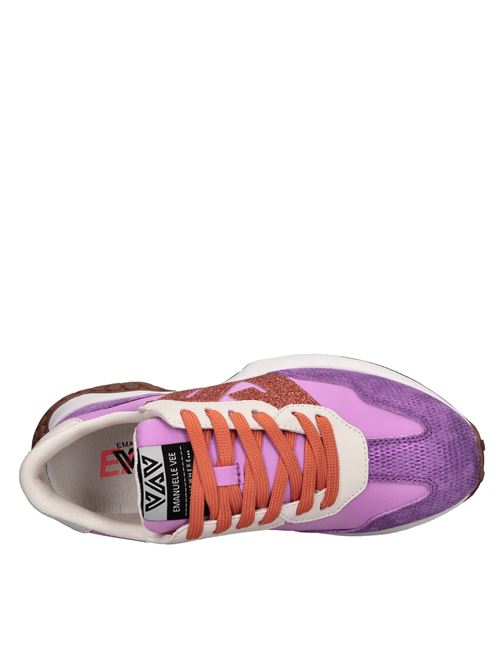 Sneakers in pelle e camoscio EMANUELLE VEE | 441P-229-10-P115CBVIOLA-ARANCIO-BEIGE